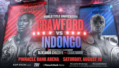 Crawford vs Indongo, Gvozdyk vs Baker. Where to watch online