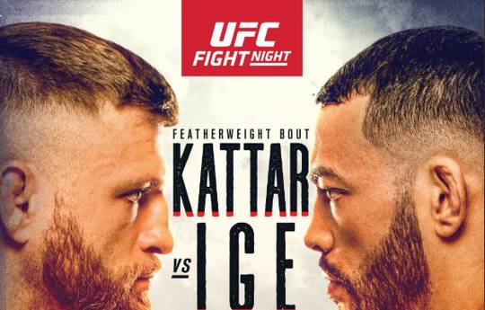 Турнир UFC 15 июля Каттар vs Иге: постер к турниру и весь кард