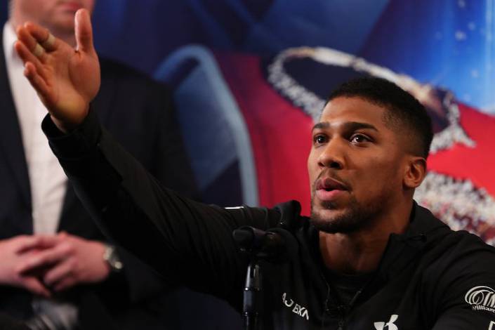 Anthony Joshua and Jarrell Miller almost get into a brawl at the first presser