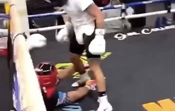 Vídeo de Romero derribando en el sparring a Ingram