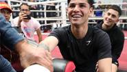 Garcia held open training before the fight with Tagoe