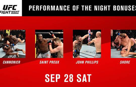 UFC Fight Night 160: бонусы турнира