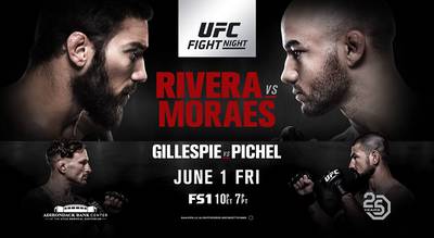 UFC Fight Night 131: Rivera vs Moraes. Where to watch live