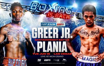 Greer vs Plania. Where to watch live