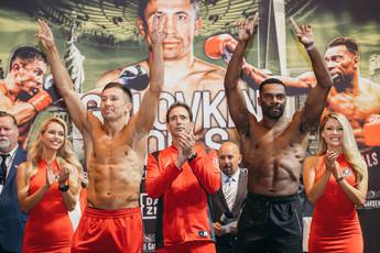 Golovkin and Rolls make weight