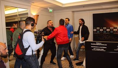 Yildirim’s promoter made a scandal at a press conference (video)