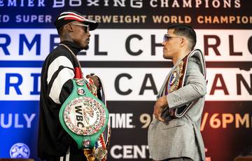 Charlo and Castano meet face to face before their fight for four belts