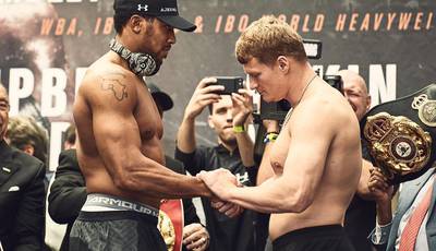 Joshua outweighs Povetkin by 25 pounds