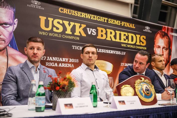 Usyk and Briedis meet in Riga (photo)