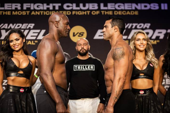 Holyfield and Belfort went to the weigh-in