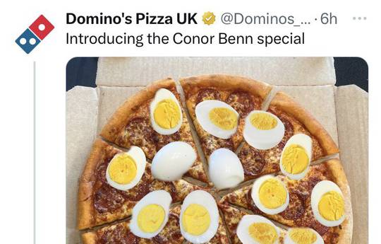 Dominos trollt Conor Benn