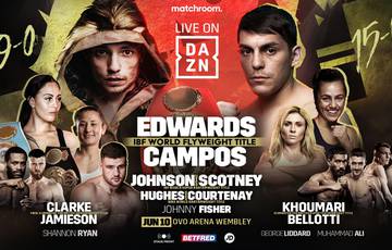 Three championship fights at the Matchroom evening on June 10 in London