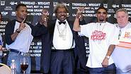 Феликс Тринидад, Дон Кинг и Рональд Райт на заключительной пресс-конференции перед боем