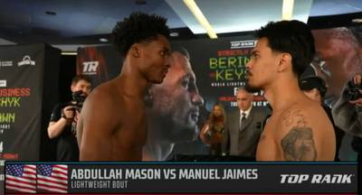 What time is Abdullah Mason vs Manuel Jaimes tonight? Ringwalks, schedule, streaming links