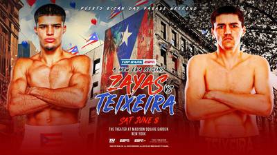 Xander Zayas vs Patrick Teixeira - Date, Start time, Fight Card, Location