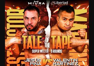 Valentin Martinez Guzman vs Jesus Pina Najera - Date, Start time, Fight Card, Location