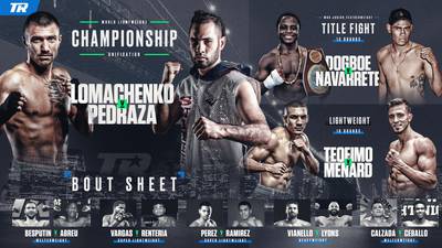 Lomachenko vs Pedraza. Where to watch live