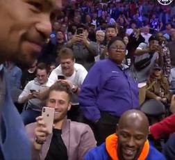 Pacquiao and Mayweather meet at NBA match