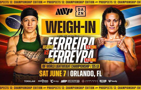 Cómo ver el pesaje de Beatriz Ferreira vs Maria Ferreyra: Fecha, hora, transmisión en vivo