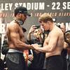 Joshua outweighs Povetkin by 25 pounds