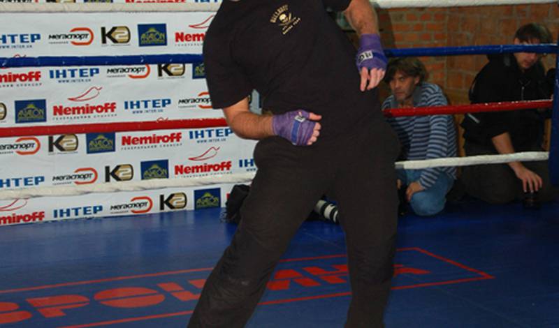Вячеслав Узелков во время открытой тренировки