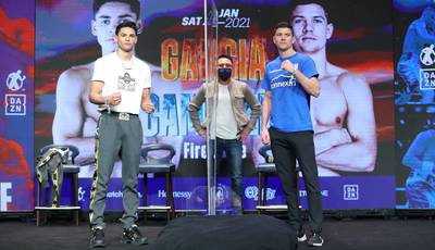 Garcia and Campbell at the final press conference