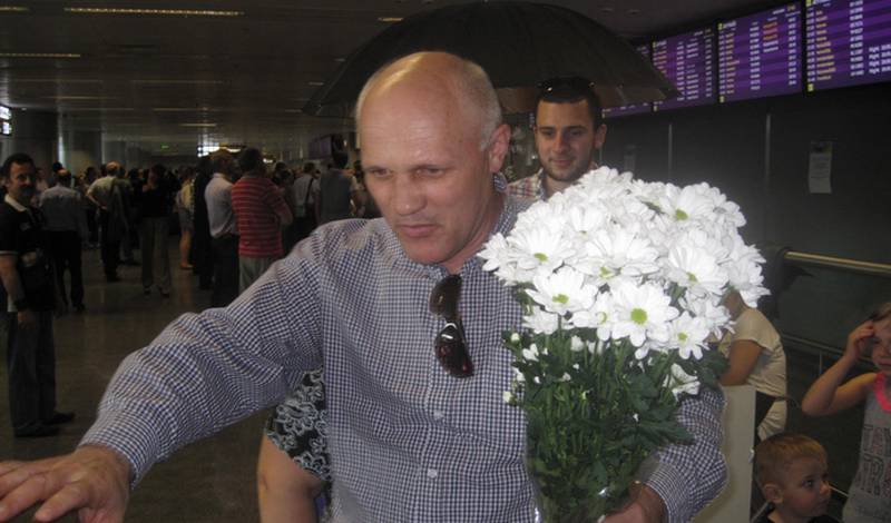 Встреча Виктора Постола в аэропорту "Борисполь"