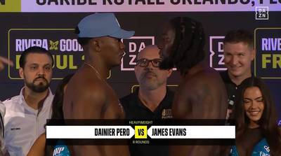 Hoe laat is Dainier Pero vs James Evans vanavond? Ringrondes, schema, streaming links