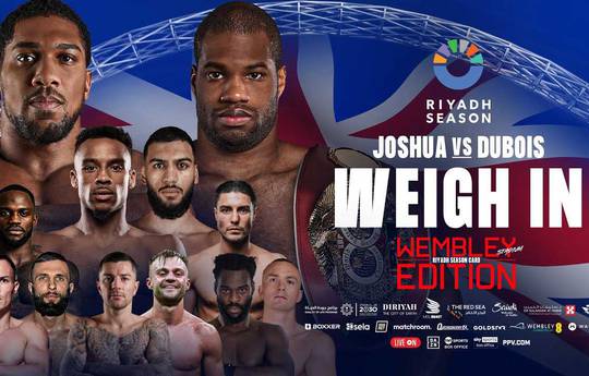 Cómo ver el pesaje de Anthony Joshua vs Daniel Dubois: Fecha, hora y retransmisión en directo