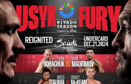 Usyk vs. Fury: boxing night undercard