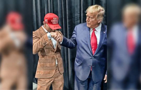 "Veel succes, Colby!" Trump spreekt Covington toe in aanloop naar Edwards gevecht