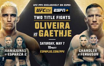 UFC 274: Oliveira vs Gaethje. Live broadcast where to watch online