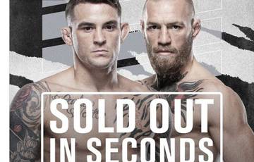 Tickets for McGregor vs Poirier sold out in seconds