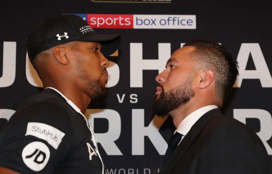 Joshua and Parker at the first presser (photo)