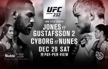 UFC 232: Джонс – Густафссон 2. Прямая трансляция, где смотреть онлайн