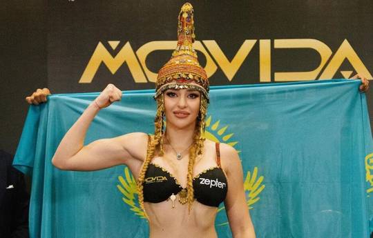 De meest sexy atlete van Kazachstan kondigde de datum van haar volgende gevecht aan