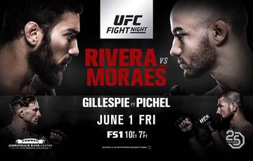 UFC Fight Night 131: Rivera vs Moraes. Where to watch live