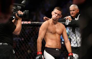 "Perineal injury." Diaz responded to Oliveira's withdrawal from the rematch against Makhachev