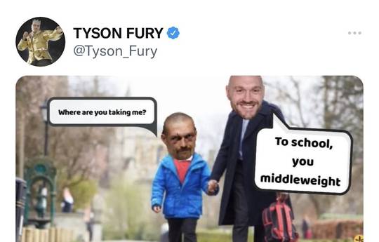 Fury prometió llevar a Usyk a la escuela
