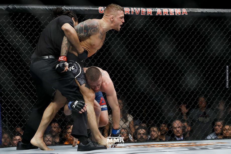 Дастин Порье досрочно одолел Джастина Гэтжи, фото: MMA Fighting