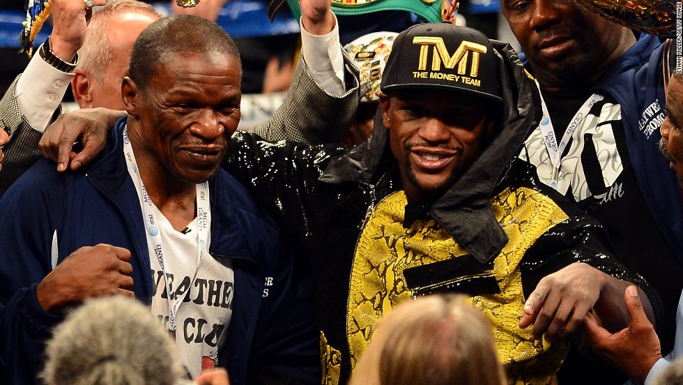 Floyd Mayweather with his dad