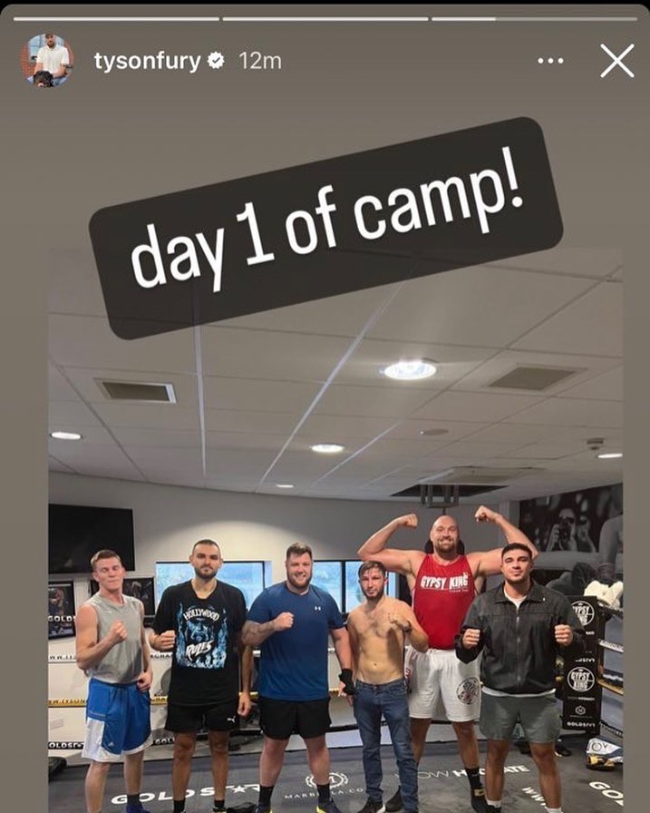 Tyson Fury. First day at camp