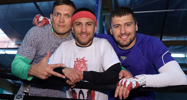 Vasyl Lomachenko, Oleksandr Gvozdyk and Oleksandr Usyk