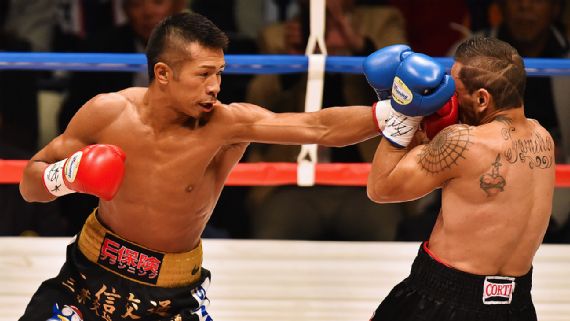 Takashi Uchiyama, left, and fellow former junior lightweight world champion Takashi Miura each announced they were ending their boxing careers this weekend