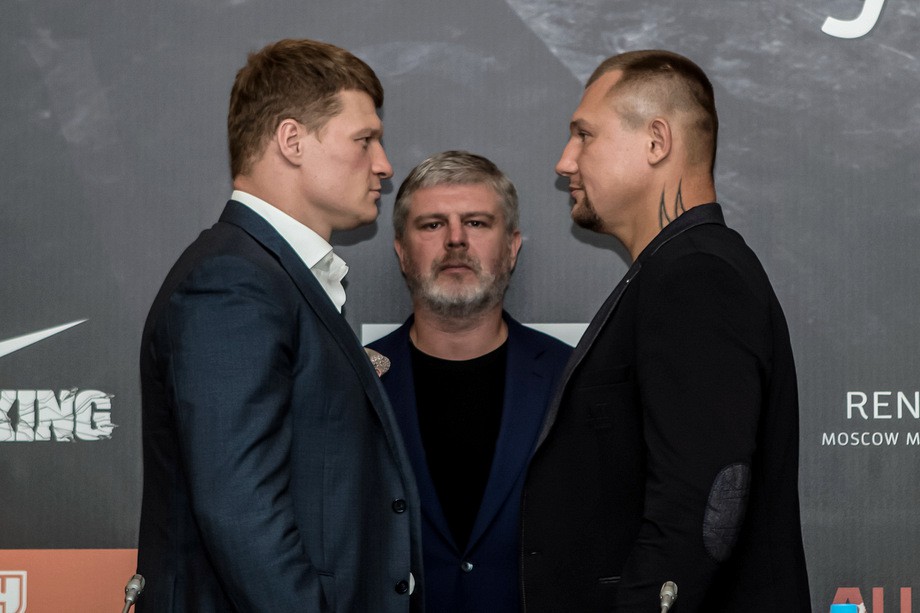 Александр Поветкин и Андрей Руденко. Фото: Пресс-служба «Мир бокса»