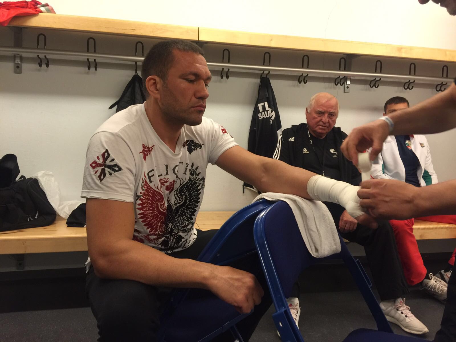 Kubrat Pulev with his coach Ulli Wegner