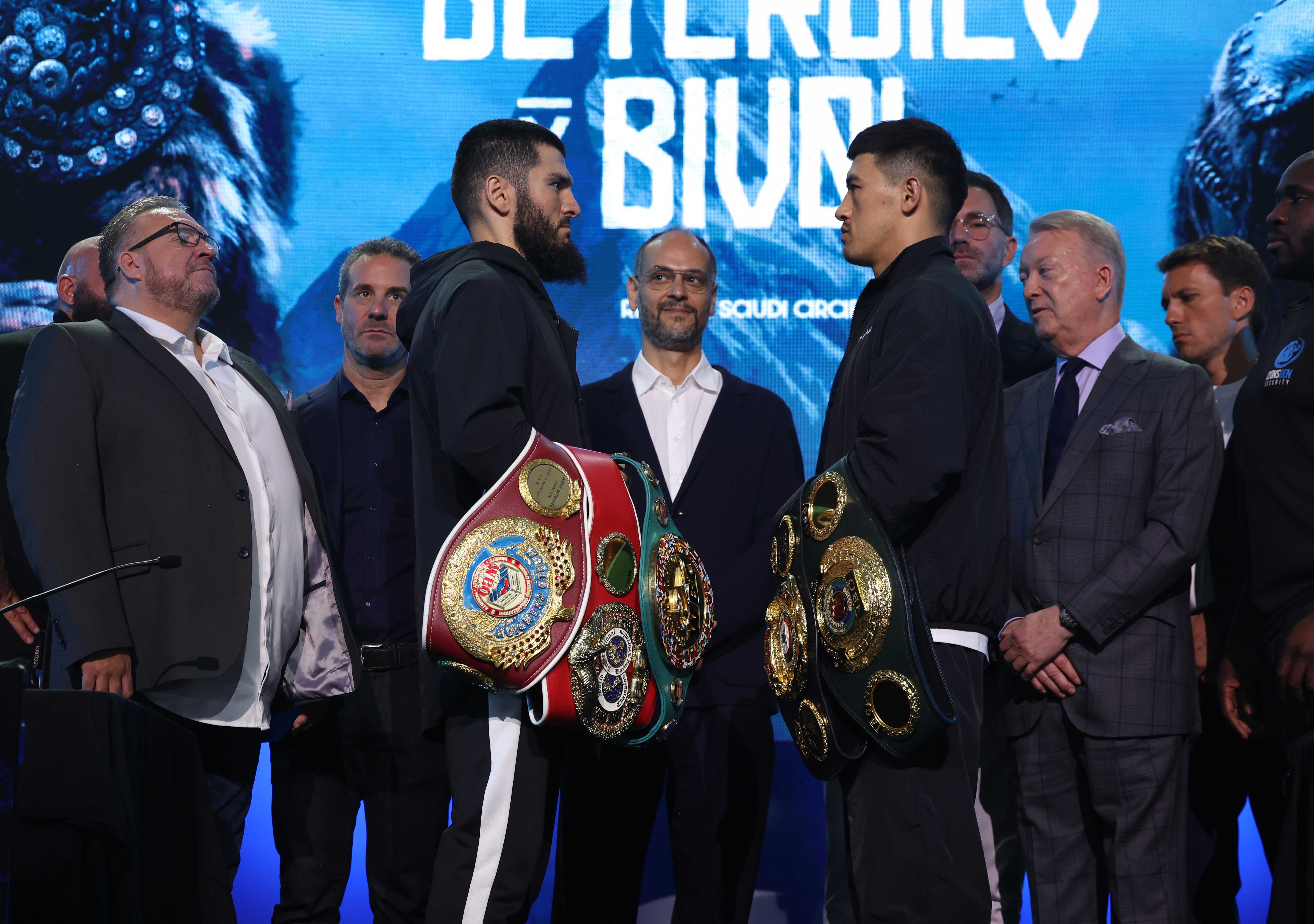 Artur Beterbiev and Dmitry Bivol. Getty Images