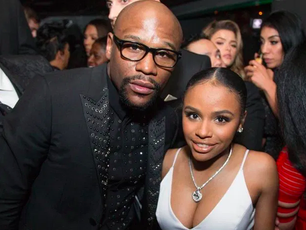 Floyd Mayweather with his daughter Iyanna