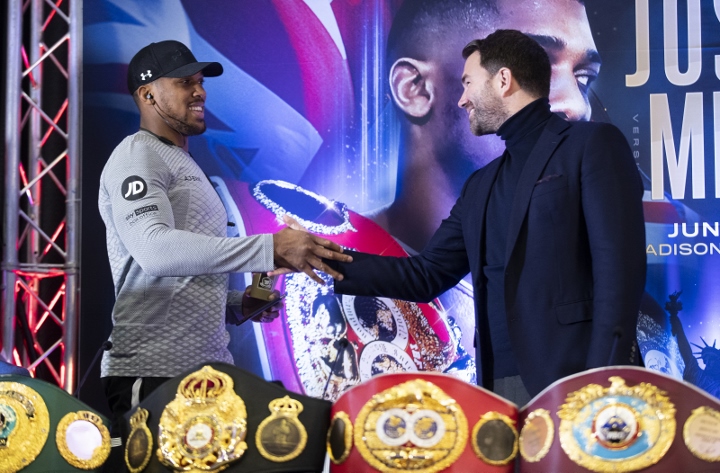 Anthony Joshua and Eddie Hearn