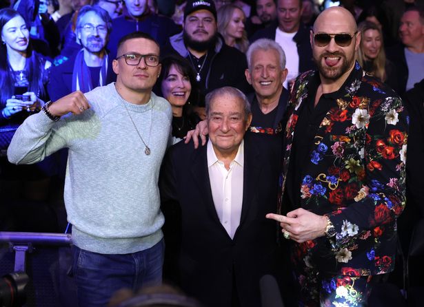 Oleksandr Usyk, Bob Arum y Tyson Fury